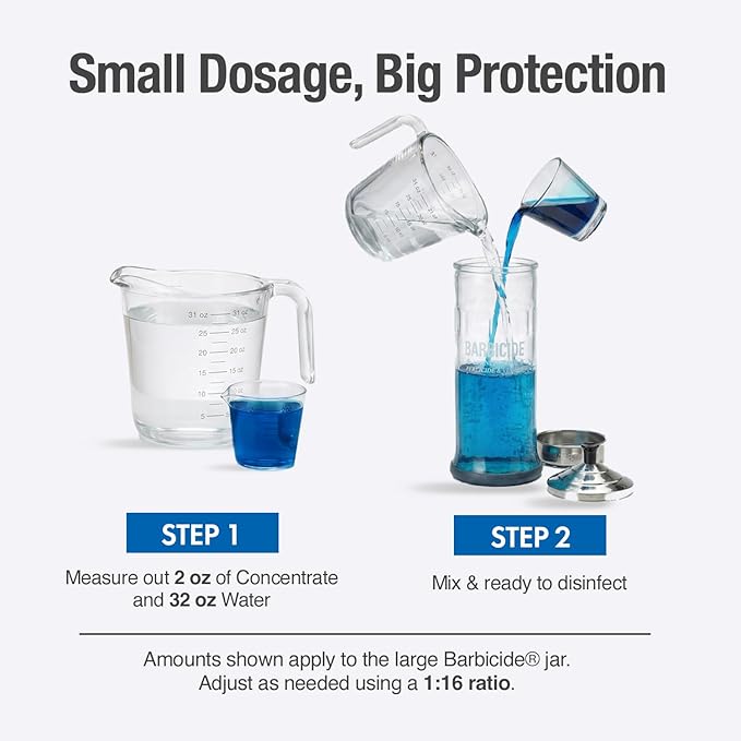 BARBICIDE Gallon Disinfectant Concentrate | EPA-Registered, Hospital-Grade Germicide for Salons & Barbershops | Anti-Rust Solution for Shears, Combs & Professional Tools | EPA-Registered