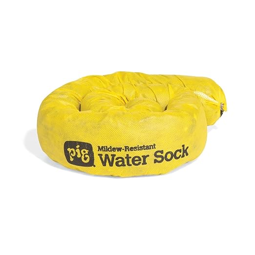 PIG Mildew-Resistant Absorbent Sock | Water Absorbing Snake | 3" W x 4' L | Absorbs up to 1 gal per Sock | 4 Count | PM50156