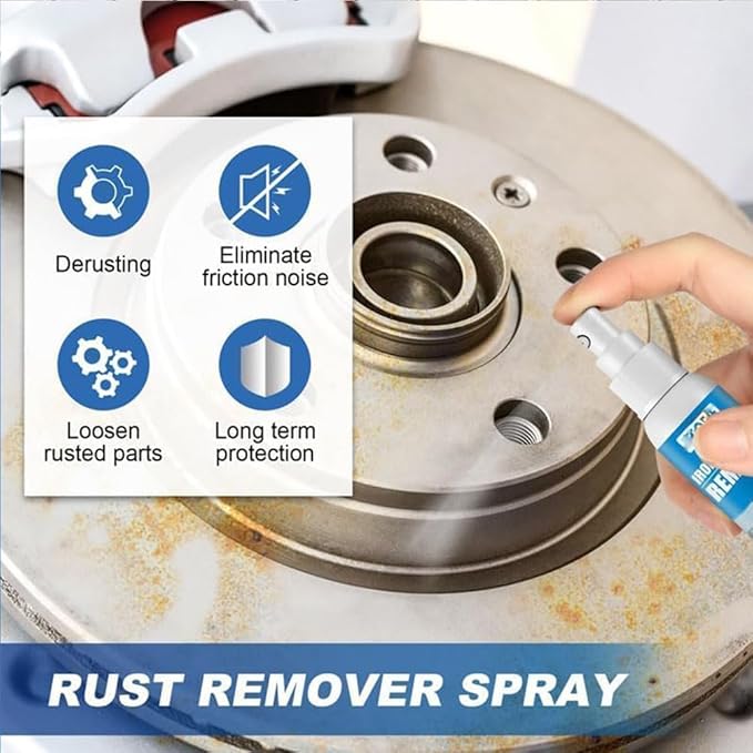 Multi Purpose Rust Remover Spray, Iron Powder Remover, Rust Removal Spray, Instant Remover Spray, Iron Out Rust Stain Remover, Car Rust Removal Spray (1pcs, 100ml)