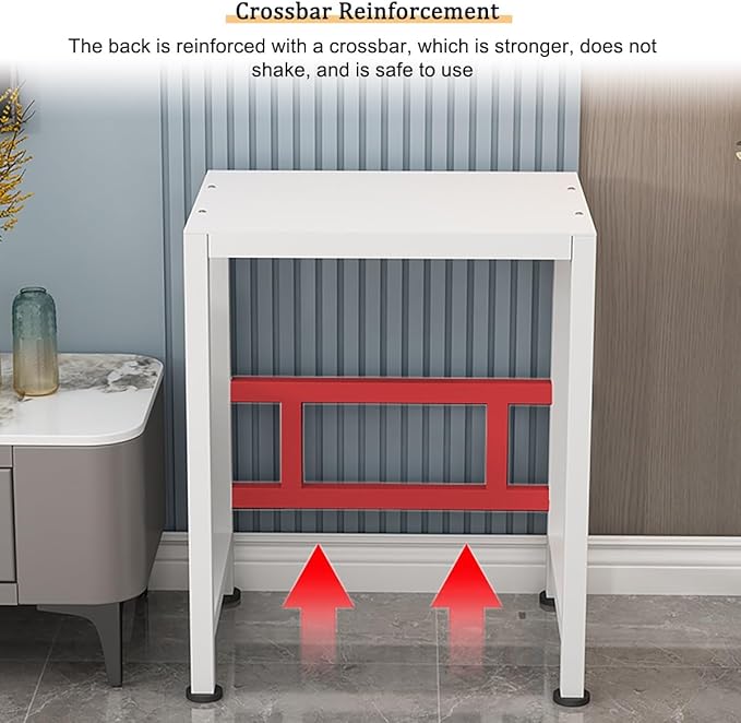 Robot Vacuum Cleaner Storage Rack,Robot Vacuum Stand Cabinet - Double-Tier Metal Storage Rack for Robot Cleaners, Entryway Organizer & Household End Table Nightstand (60x40x55cm) - Durable &