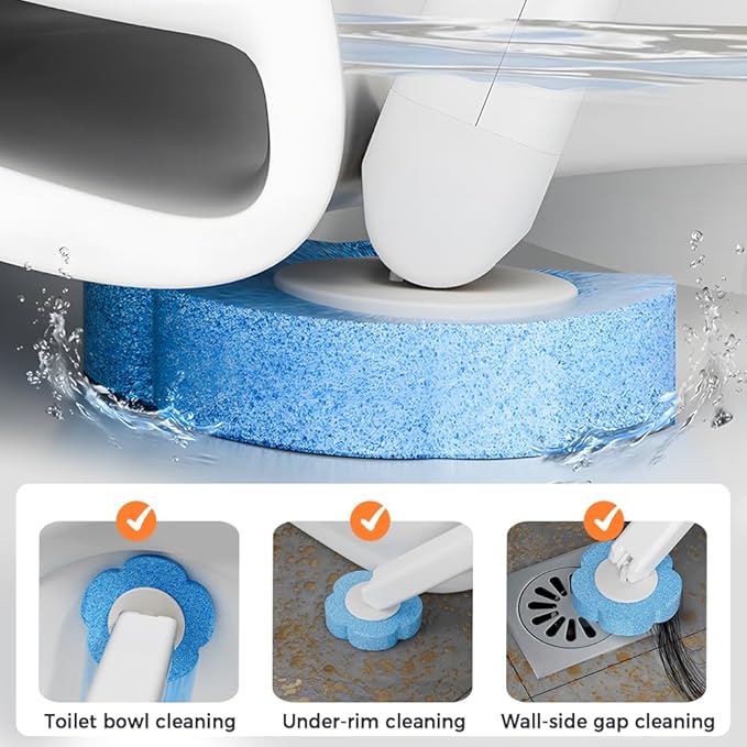 Disposable Toilet Brush, 2026 New Toilet Brush Holder, Compact Wall Mounted Toilet Brush for Modern Bathrooms, Hygienic Toilet Cleaner for Families (Gray+18PCS Brush Heads)