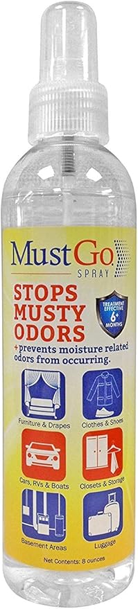 Odor Eliminator MultiPack - Controls, Removes and Prevents Musty Smells in Closets, Basements, Attics, Sheds and Storage Units - Unscented - Solid Bars and Spray (8oz)