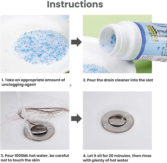 Foam Toilet Bowl Cleaner and Sink Drain Cleaner, Powerful Foaming Cleaner for Bathroom and Kitchen Pipes, Fast-Acting Drain Opener for Hair, Grease, Organic Clogs, Easy-to-Use Formula (5)