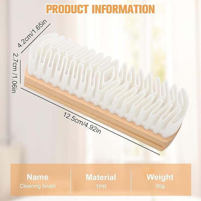 2PCS Suede Shoe Brush and Eraser,Rubber Polish Eraser with Soft Bristle Brush,Soft Suede Shoe Brush Cleaner,Soft Crepe TPR Cleaning Eraser for Sneakers, Leather, and Suede, Stain Removal