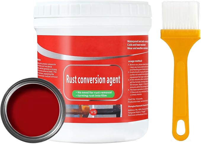 0.08 Gal Rust Remover for Metal, Rust Conversion Paint for Metal (Pack of 1,Red)