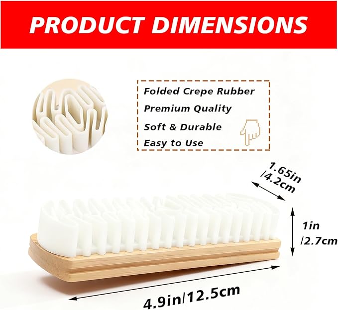Suede Eraser & Brush for Shoes, Magic Rubber Shoe Brush Cleaner for Suede Shoe,Bags,Jacket Care (1PC)