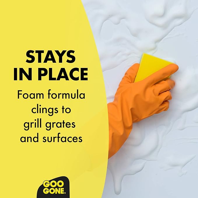 Goo Gone Grill and Grate Cleaner Spray (2 Pack) Cleans and Degreases BBQ Cooking Grates and Racks, Pellet and Electric Smokers- 24 Ounce