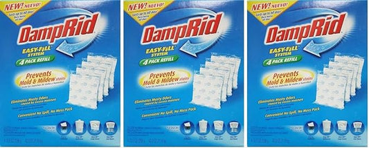 DampRid Easy Fill Moisture Absorber Refill No Scent 42 Oz, 3 Pack