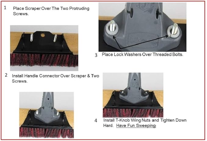 FlexSweep Unbreakable Commercial Push Broom (Contractors 24 Inch) Coarse Bristles