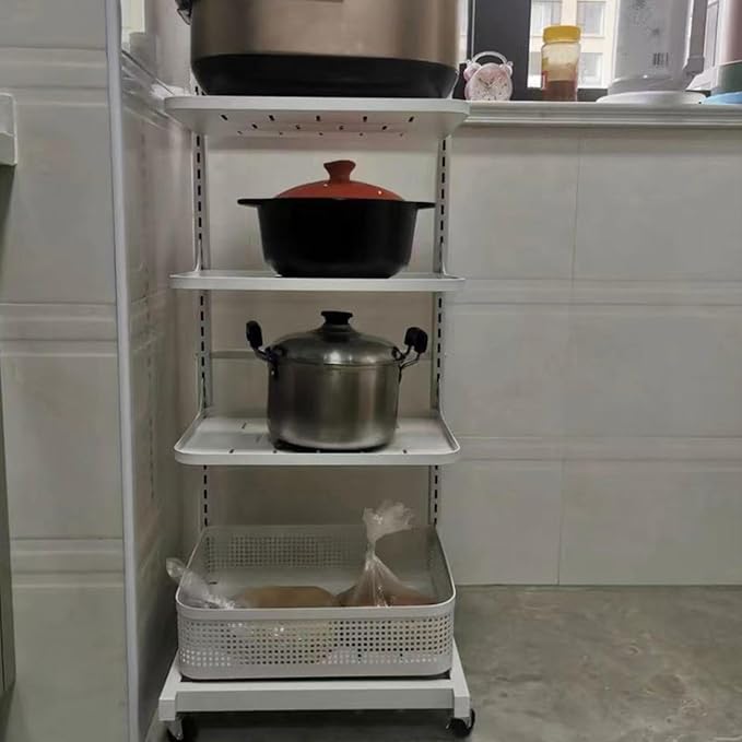 3 Tier Microwave Stand Kitchen nizer Storage Shelf Rack White Adjustable Pan Stand for Kitchen Counter Top