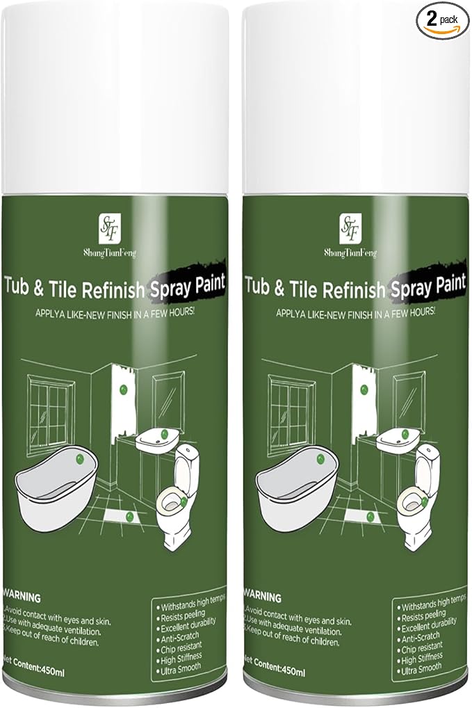 2 Pack White Spray Ceramic Paint for Metal & Wood - High Performance Aerosol Spray Paint Gun Kit with Remover, Durable DIY Coating for Metal, Wood & More - Quick Drying & Smooth Finish(450ML* 2)
