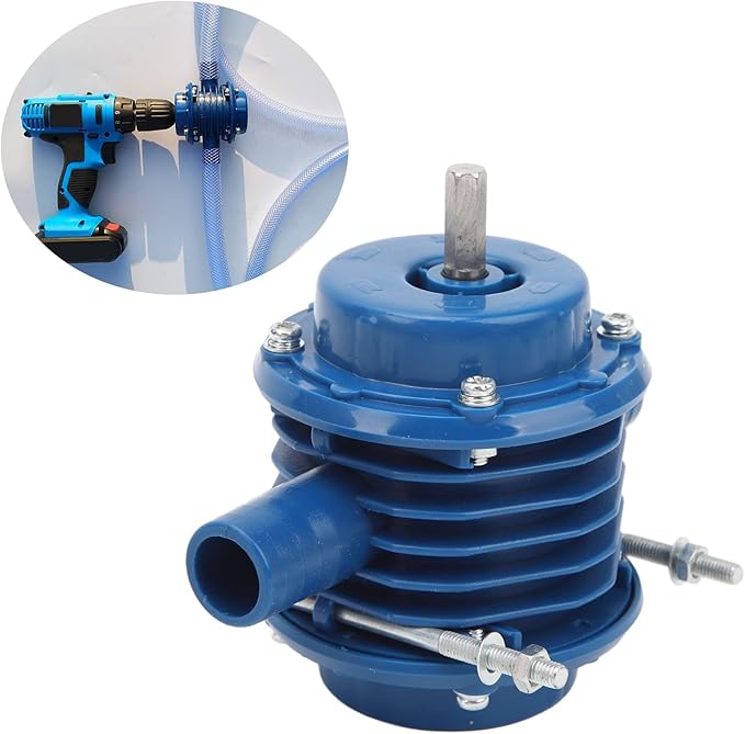 Mini Self Priming Hand Drill Water Pump, Heavy Duty Electric Centrifugal Pump for Cleaning Ponds, Pools, Draining Basements, Irrigating Gardens, Fueling and Discharging Oil