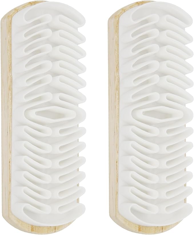2Pcs Suede Rubber Shoe Brush, Wooden Handle Brush and Suede Eraser for Effective Cleaning of Nubuck, Sofas, Jackets & Shoes, Portable Cleaner Tool for Maintenance