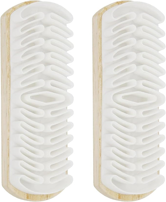 2Pcs Suede Rubber Shoe Brush, Wooden Handle Brush and Suede Eraser for Effective Cleaning of Nubuck, Sofas, Jackets & Shoes, Portable Cleaner Tool for Maintenance
