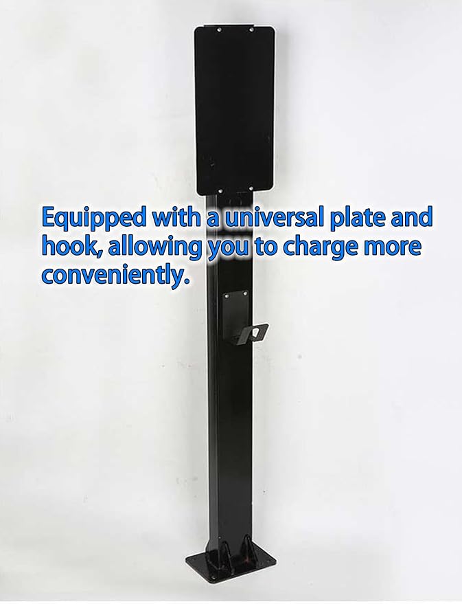 Durable Steel EV Charging Station Column - 67in Floor-Mounted Charging Pillar for Home Garage - Heavy-Duty Electric Vehicle Charging Stand, Ideal for Easy Access a