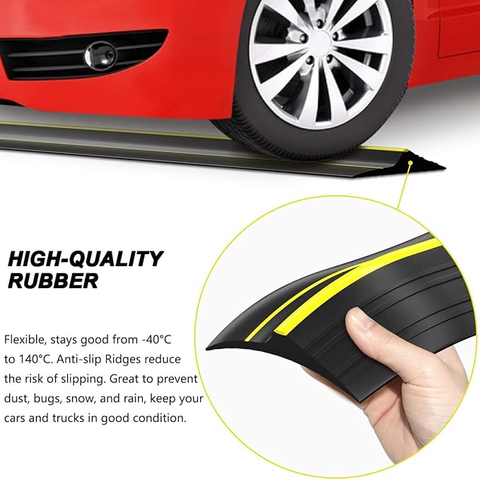 Jin&Bao Universal Garage Door Threshold Seal Strip 10FT Kit, Bottom Waterproof Rubber Weather Stripping Replacement（Blue, 1 Adhesive）