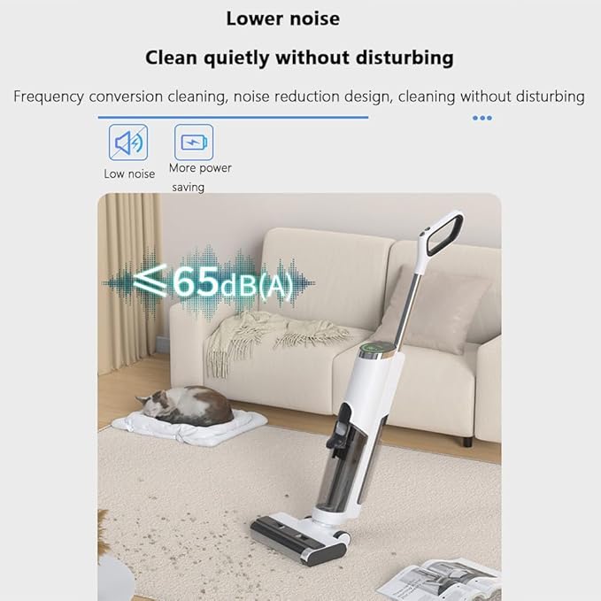 Household Floor Scrubber,Wet and Dry,850ml Clean Water Tank,600ml Sewage Tank,16kpa Suction Washing and Mopping Machine,Cleaning Machine