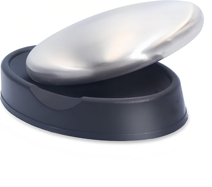 Stainless Steel Soap, Hand Odor Eliminator Remover Odor Absorber Like Onion Garlic Fish Scents from Hands and Skin - Kitchen Gadgets with Soap Dishes
