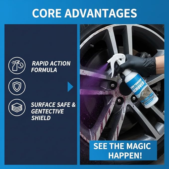 2026 New Multi-functional Quick-acting Rust Removal Spray, Fast-acting Spray to Remove Iron, Portable Car Rust Removal for Metal, Tools, Cars, Chains (2PCS)