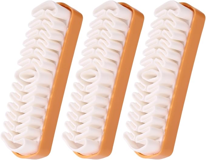 3pcs Rubber Suede Shoe Brush and Eraser, Shoe Cleaning Brush with Soft Bristle Suede Polish Tool for Nubuck Crepe Shoes Polishing Restoration