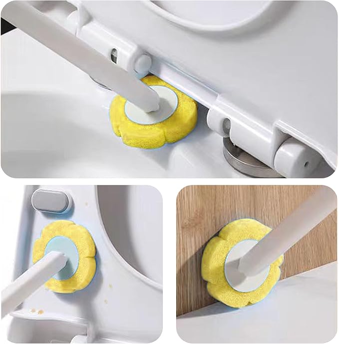 Disposable Toilet Brush, 36 PCS Toilet Brush Replacement Head, Toilet Wand Replacement Heads, Disposable Toilet Cleaning System, Toilet Wand Heads for Bathroom(Yellow)