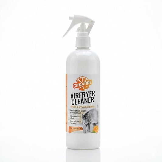 Air Fryer Cleaner Spray – Citrus Powered Grease Remover, Non-Toxic & Plant-Based, Cuts Baked-On Oil & Odor, Safe for Kitchen Appliances, USA Made – 16fl oz