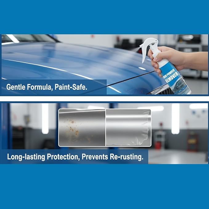 2026 New Multi-functional Quick-Acting Rust Removal Spray, Rust Removal Spray for Metal, Fast-Acting Formula for Tools, Leaves Primed Surface Ready to Paint, Furniture & Household Surfaces (3PC)