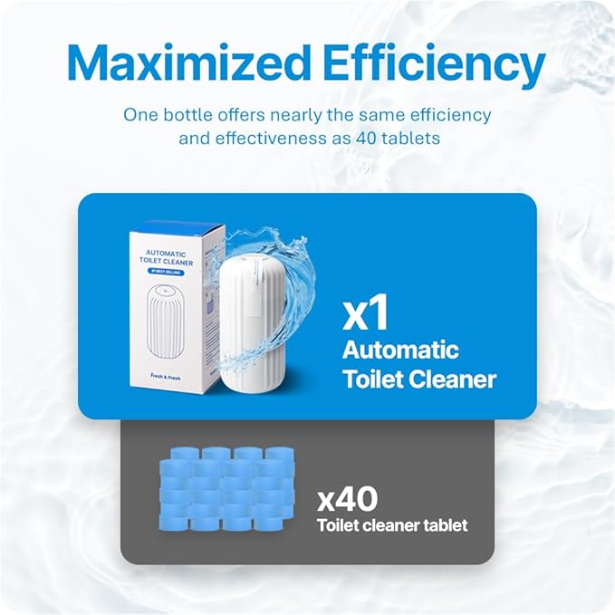 Fresh & Fresh Automatic Toilet Bowl Cleaners - 16 Bottles(UPTO 2500 FLUSHES/Bottle), Commercial and Residential Toilet Cleaner 3-4 MONTH Lasting Toilet Bowl Cleaner Bottle