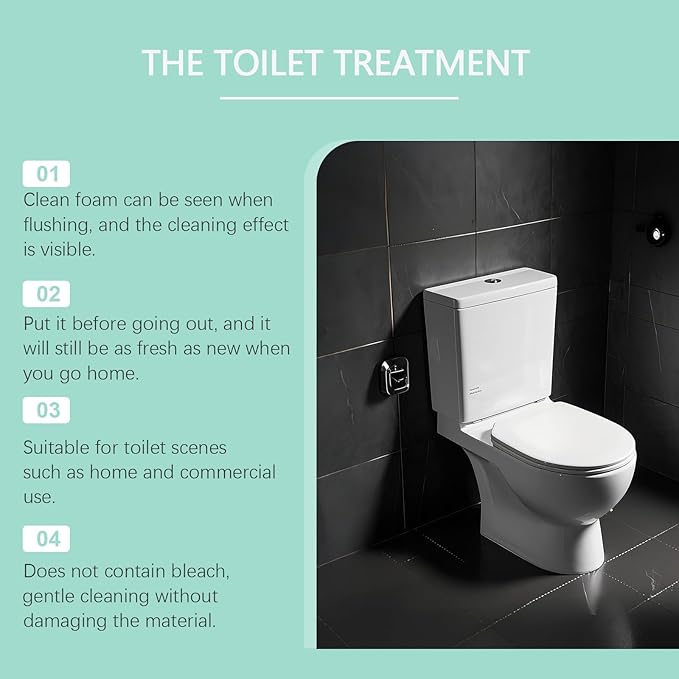 Gel Toilet Bowl Cleaner, Foaming Toilet Cleaner, No Scrub Toilet Bowl Freshener, Bathroom Cleaning Products, Prevent Stains and Limescale, Long-Lasting Fresh Scent, Deep Cleans Pipes (1PCS)