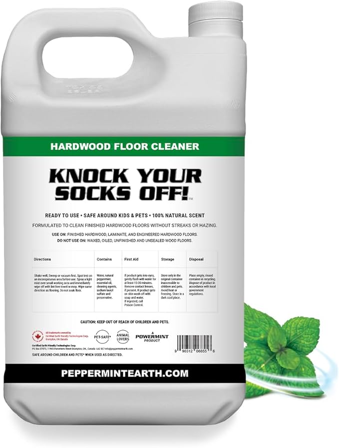 Powermint 1 Gallon ‘Knock Your Socks Off!’ Hardwood Floor Cleaner