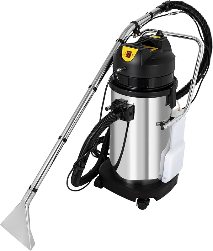 40L/11Gal Commercial Cleaning Machine, Portable 2 in 1 Multi-Purpose Wet Dry Vacuum Cleaner Extractor 110V 1034W Vacuum Extractor Dust Cleaner with Universal Wheels (40L)
