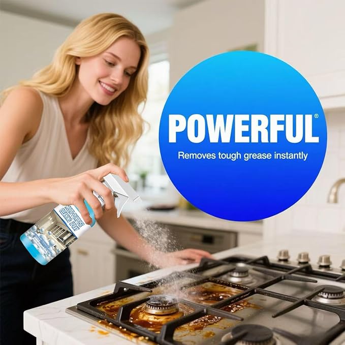 2026 Upgraded Splash Spray All-Purpose Cleaner Foam Tablets, Heavy-Duty Degreaser for Stove, Oven, Kitchenware, Grease & Grime Remover with Spray Bottle Kit (1)