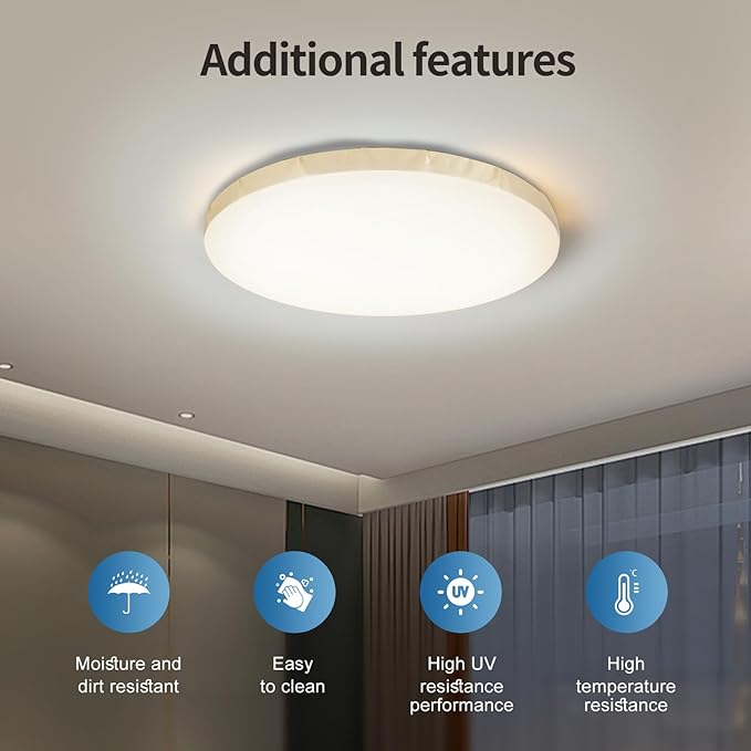 12" Ceiling Light Cover, 4 Pcs Flush Mount Light Fixture Cover, Fabric Ceiling Light Fixture Cover, Light Filters for Bedroom, Kitchen, Hallways/Entryways, Office, Basement (Warm Yellow2)