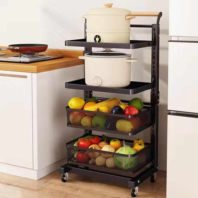 3 Tier Extendable Microwave Oven Rack Shelf with White Lid nizer Free Standing Pot Racks for Kitchen Cupboard Saucepan Racks Cupboard nizer 4 * 4 Boards White