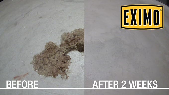 CAF Outdoor Cleaning EXIMO Waterless Concrete Cleaner, Oil Stain Remover for Driveway, Garage Floor, Basement and Walkway Surfaces, Natural Concrete Cleaner Powder Treatment, 36 lb Container