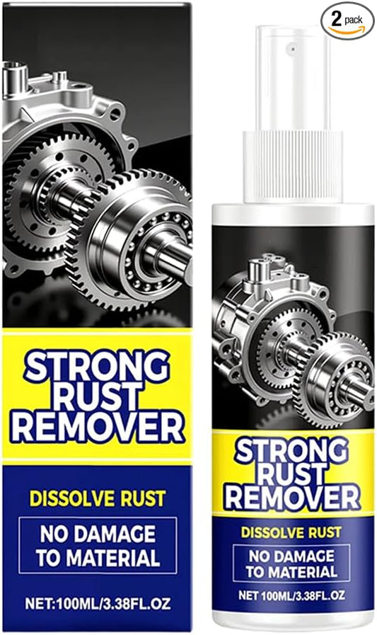 Rust Remover Spray for Metal - 2026 Upgrade Heavy Duty Metal Cleaner for Vehicles, Tools, Chains, Iron Out Rust Stain Remover, Multi-Surface Cleaner, Fast-Acting Oxidation Remover (2)