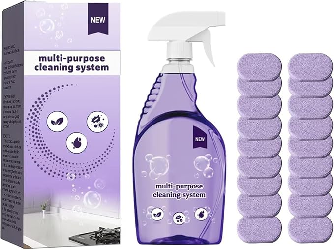 Nuroclean Spray Concentrated Cleaning Tablets, Powerful Stubborn Stains RemoverMulti-Surface Cleaner for Home, Kitchen, Bathroom or More(6pcs tablets)
