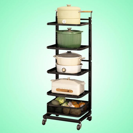 Pot and Pan nizer Rack for Cupboard White Sliding Shelf Unit for Plates and Pots Over Microwave Holder with Black Basket Space Saving Kitchen nizer