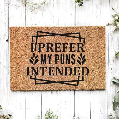 I Prefer My Puns Intended Door Mat Welcome Mats Non Slip Dust Floor Rug for Kitchen Bedroom Bath Room Front Hall Lawn 18x30 inch