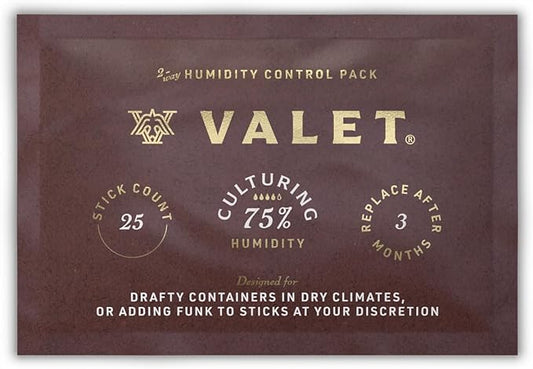 Valet 75% Two-Way Humidity Pack Single (60g), Individually Wrapped Humidity Control Pack for Moisture Restoration, Moisture Absorber for Leaky Wood & Breathable Storage, Made in USA
