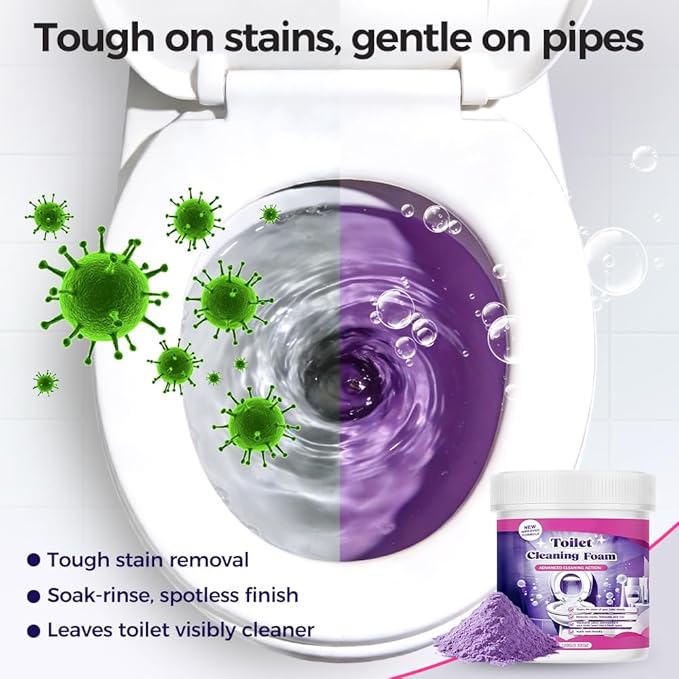 2026 Upgrade Toilet Bowl Cleaner, Toilet Cleaning Foam, Power Foaming Toilets Clean, Clean Foam Cleaner, Touch Free Foaming Powder – Bathroom Cleaning Powder (1PCS)