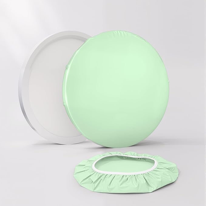12" Ceiling Light Cover, 1 Pcs Flush Mount Light Fixture Cover, Fabric Ceiling Light Fixture Cover, Light Filters for Bedroom, Kitchen, Hallways/Entryways, Office, Basement (Light Green)