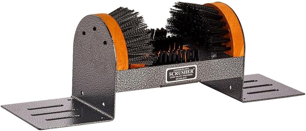 Scrusher Big Boot Cleaner - Extra Wide Heavy Duty Boot Brush/Shoe Cleaner, Weather Resistant Steel Frame, Made in The USA