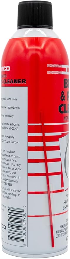 Denco #1930 Brake & Parts Cleaner Spray, Non-Chlorinated, Fast-Drying Degreaser, Low Odor Aerosol, 15.3oz (13oz net wt) (Case of 192)