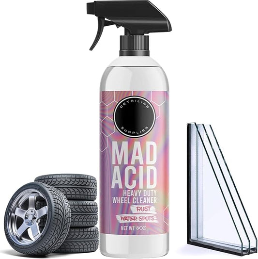 Acid Glass Cleaner, Water Spot Remover, Shower Cleaner, Heavy-Duty Wheel Cleaner For Bathroom, Car, Furniture, Easily Remove Hard Water Spots from Windows (1, 1pcs*8oz)