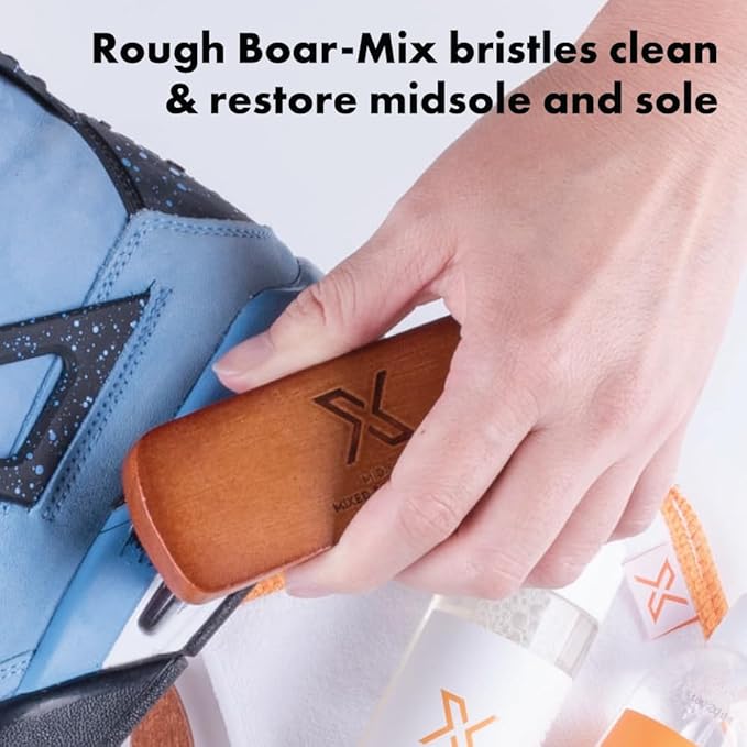 X Midsole Sneaker Cleaning Brush, Firm Boar-Mix Bristles Brush to Clean & Restore Shoe Midsole