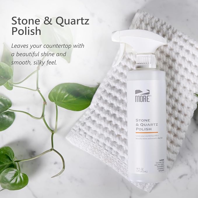 MORE - Quartz Countertop Cleaning, Sealing & Protection Kit - Shine & Stain Protection - Water-Based Formulas - Lavender-Verbena - Large