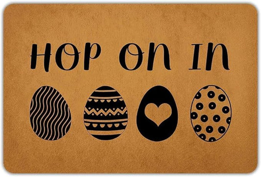 Easter Eggs Decorative in Seasonal Spring Floor Mat Front Doormat Indoor Door Rug Kitchen Bathroom Decor Non Slip Rugs for Entryway 16x24 inch