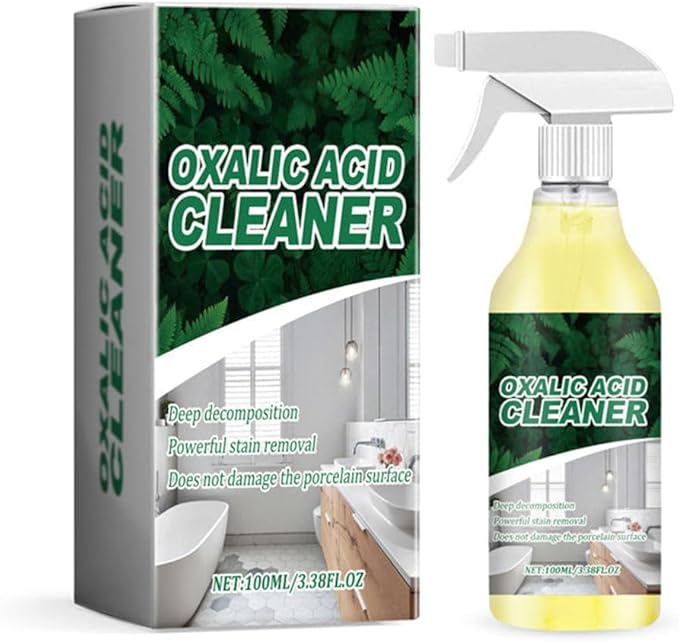 Oxalic Acid Powerful Stain Cleaner,Multi-purpose Stain Removal Cleaning Spray for Floor Countertop and Toilet (1PCS)