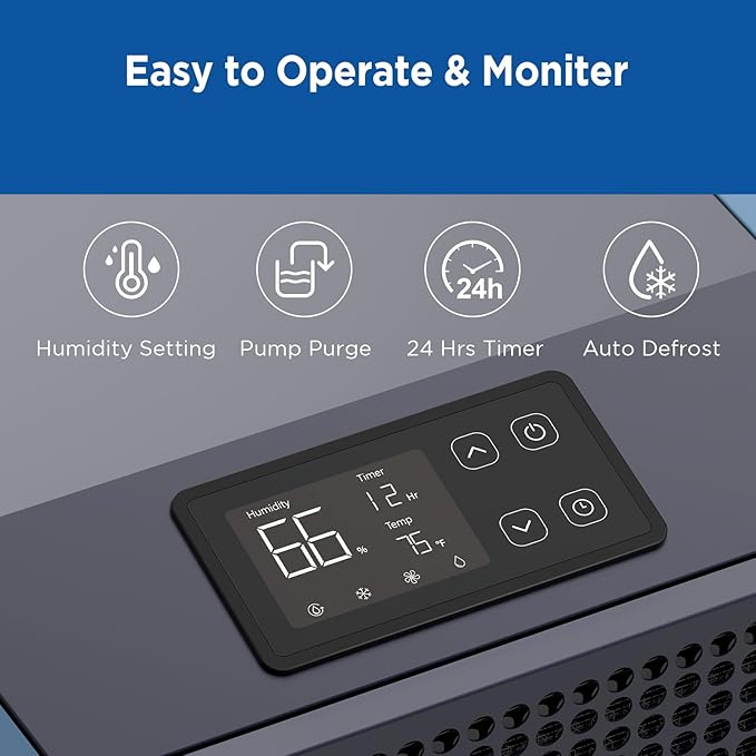 190 Pints Commercial Dehumidifier with Pump Portable Industrial Heavy Duty Moisture Removal Dehumidifiers for Basements with Auto Drain,Powerful Humidity Control for Large Spaces